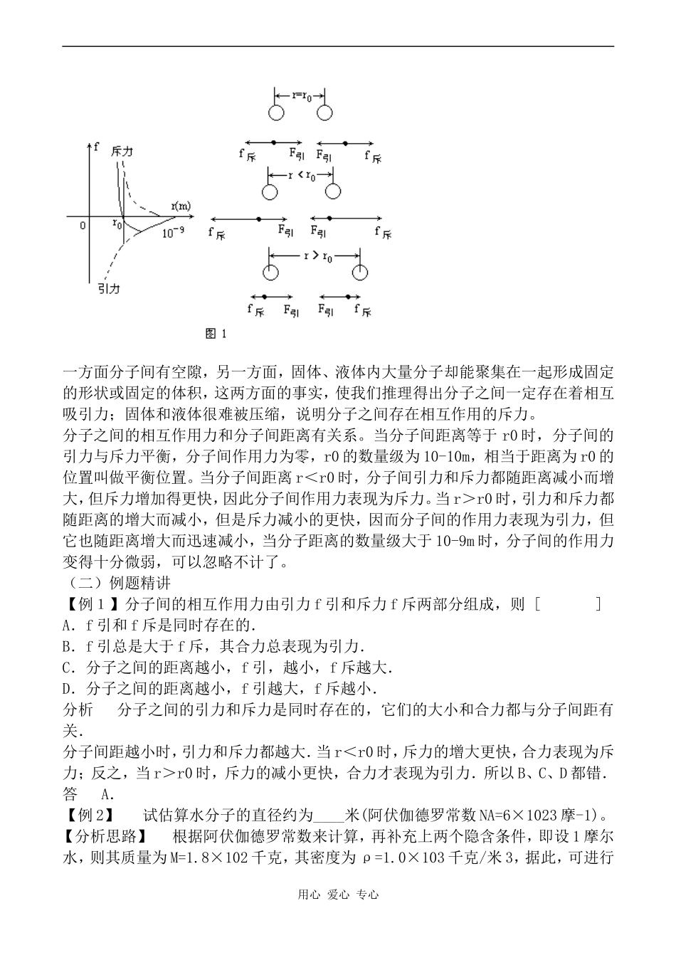 高中物理分子间的相互作用力1人教版第一册_第2页