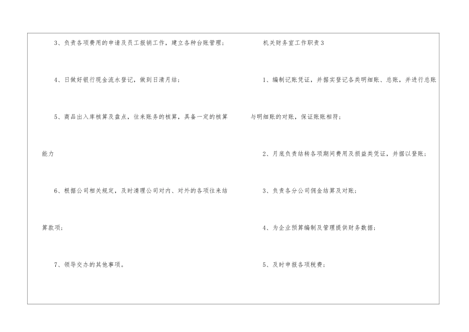 2024年份机关财务室工作职责说明_第2页