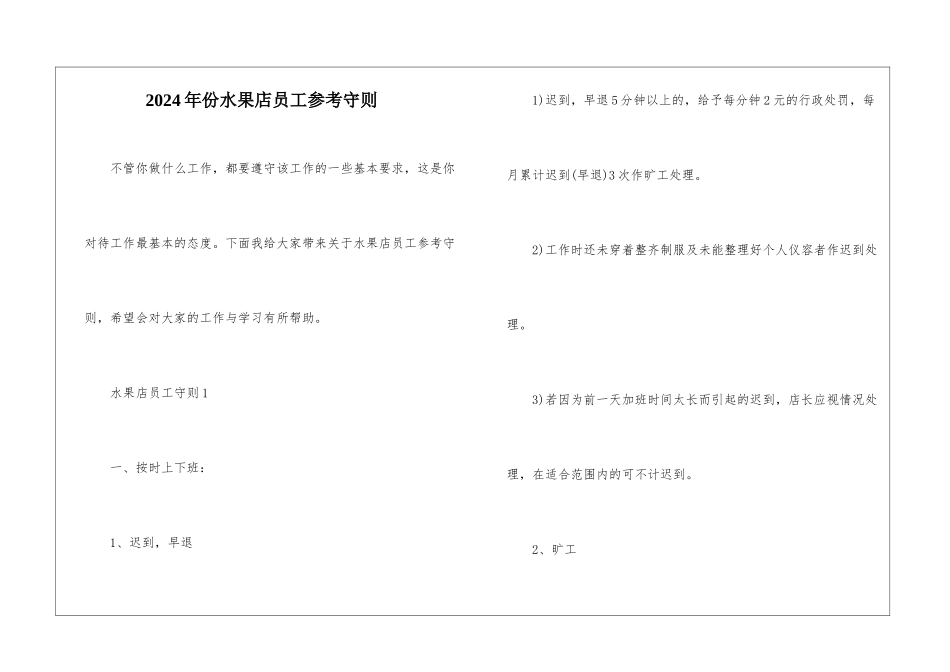 2024年份水果店员工参考守则_第1页