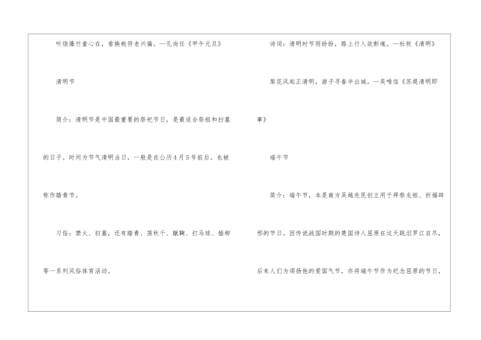 2024年份省考行测传统节日知识点_第2页