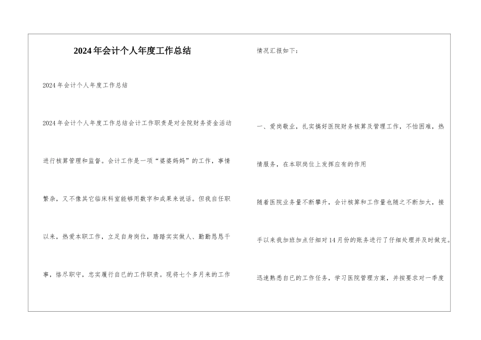 2024年会计个人年度工作总结_第1页