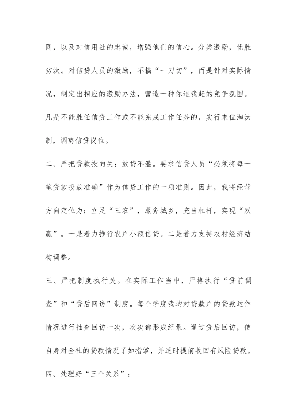 2024年信用社主任信贷工作个人总结-_第2页