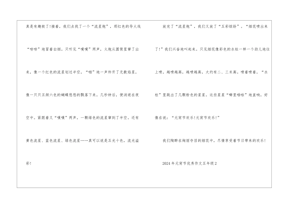2024年元宵节优秀作文五年级6篇_第2页