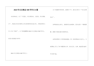 2024年元旦晚会500字作文6篇