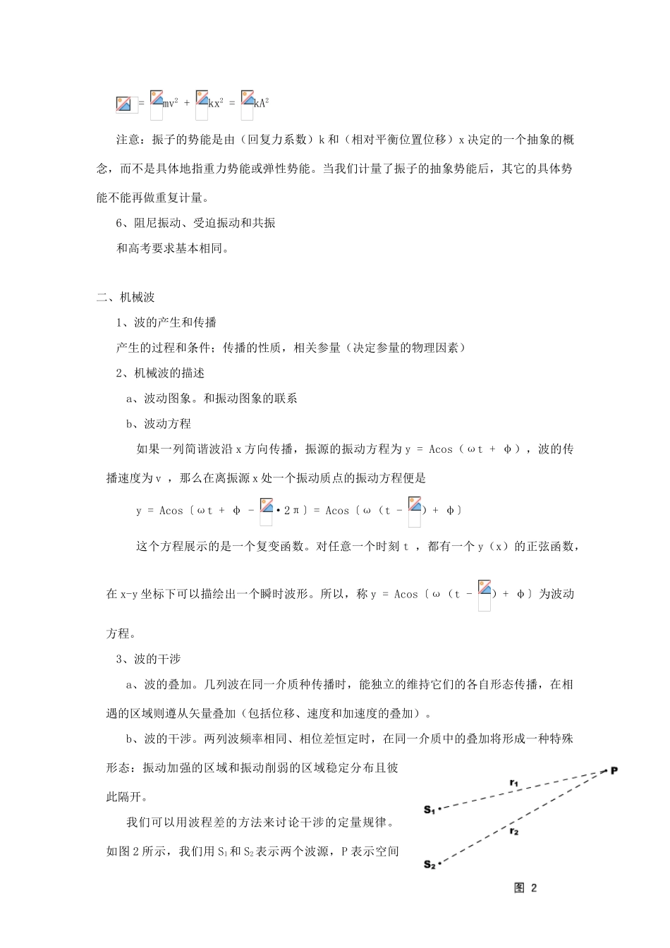 高中物理竞赛 第5部分《振动和波》教案 新人教版_第3页