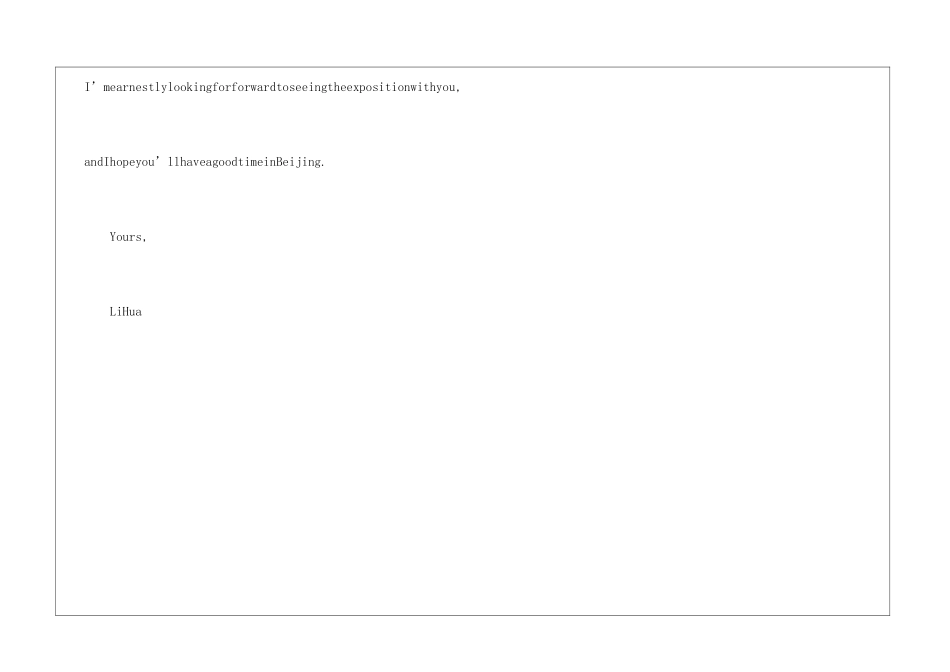 2024年全国英语二级考试写作范文：书面表达_第3页
