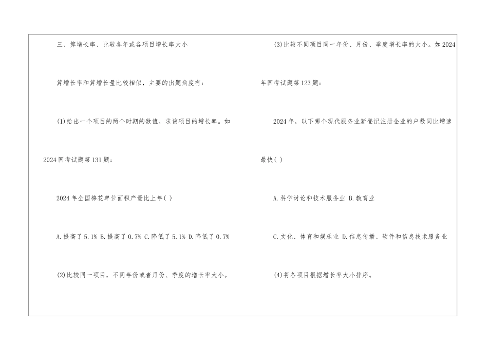 2024年公务员行测复习资料分析高频考点总结_第3页