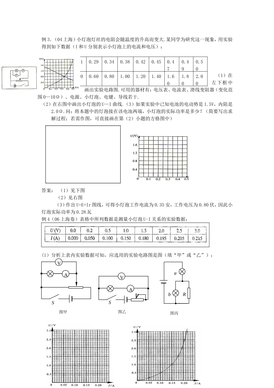 高中物理恒定电流五个学生实验教案选修3_第3页