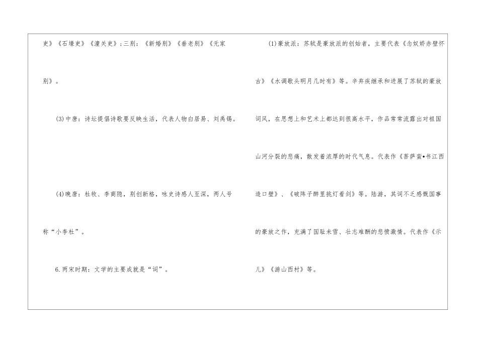 2024年公务员行测考试诗歌发展史知识_第3页
