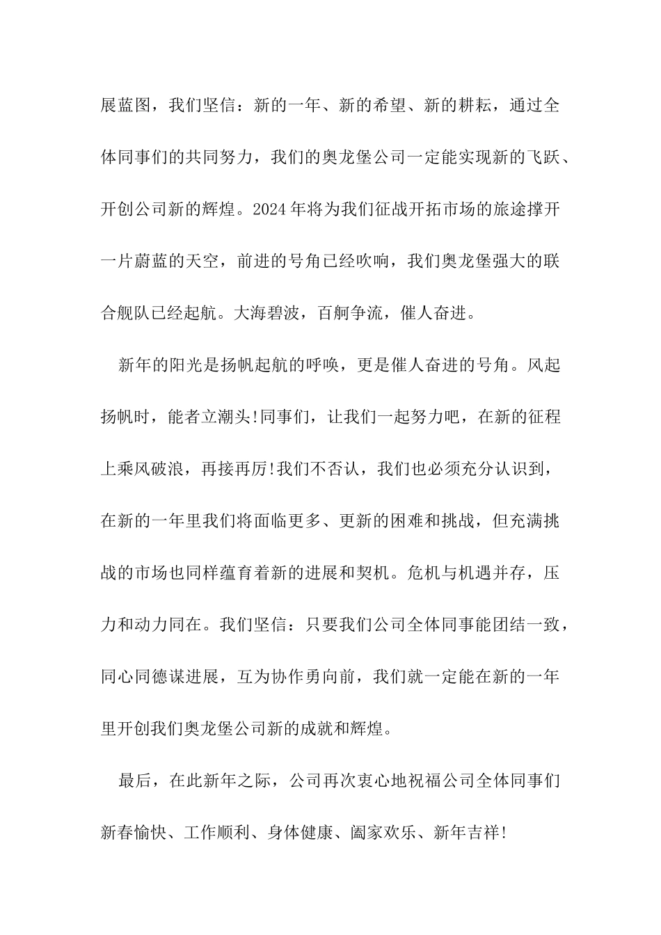 2024年公司总裁新年致辞_第3页