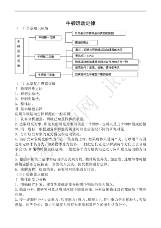 高中物理旧人教第一册牛顿运动定律1