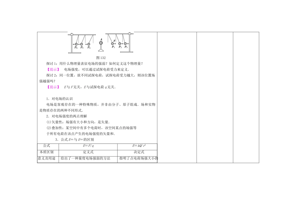 高中物理上学期第2周教学设计-人教版高中全册物理教案_第3页