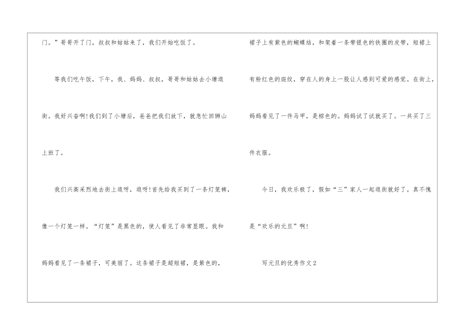 2024年写元旦的优秀作文10篇_第2页