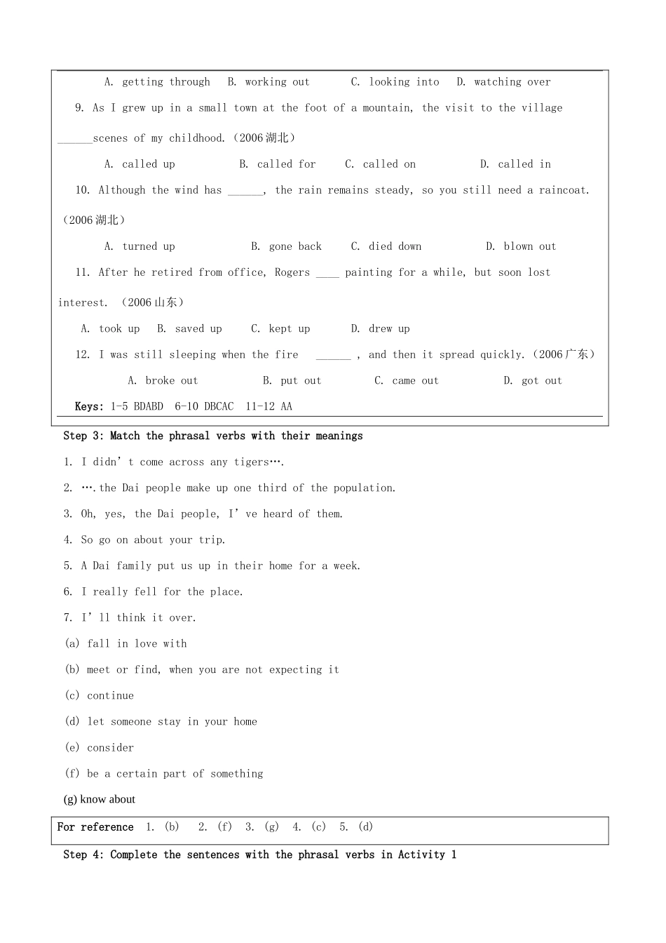 高中英语 Module 5 Ethnic Culture-Grammar2练习 外研版选修7_第3页