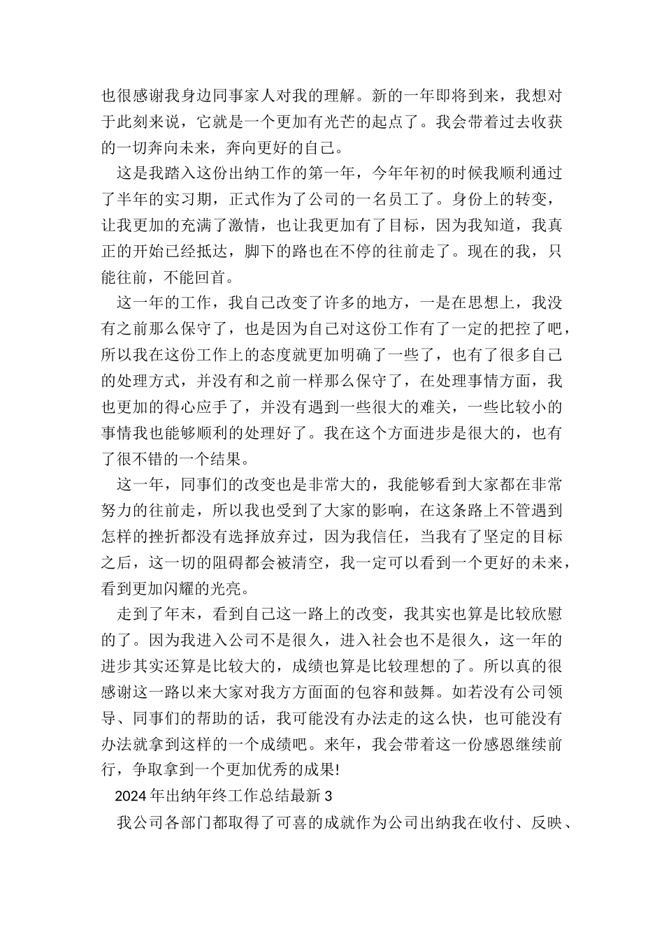 2024年出纳年终工作总结最新7篇_第3页