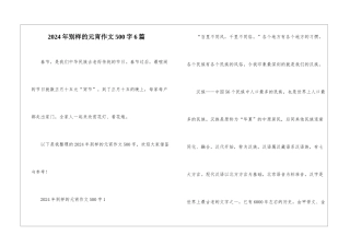 2024年别样的元宵作文500字6篇