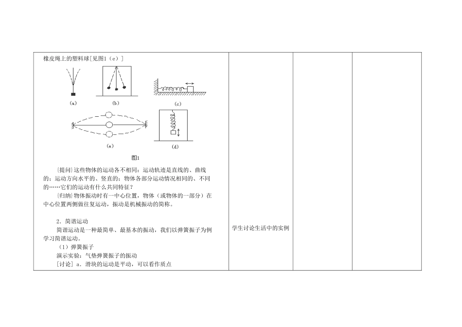 高中物理下学期第二周 简谐运动教学设计-人教版高中全册物理教案_第2页