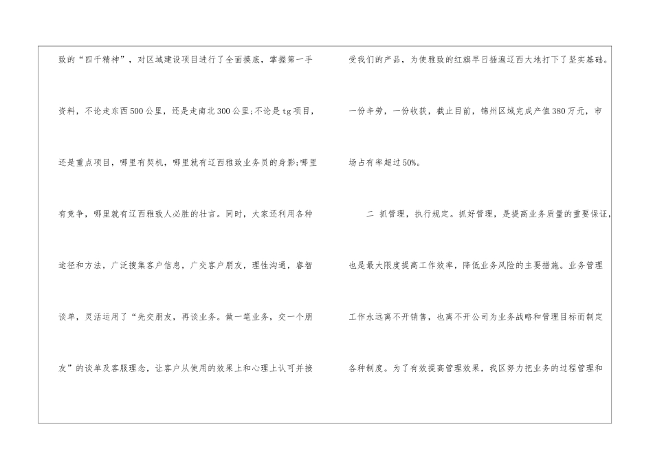2024年区域经理上半年工作总结_第2页