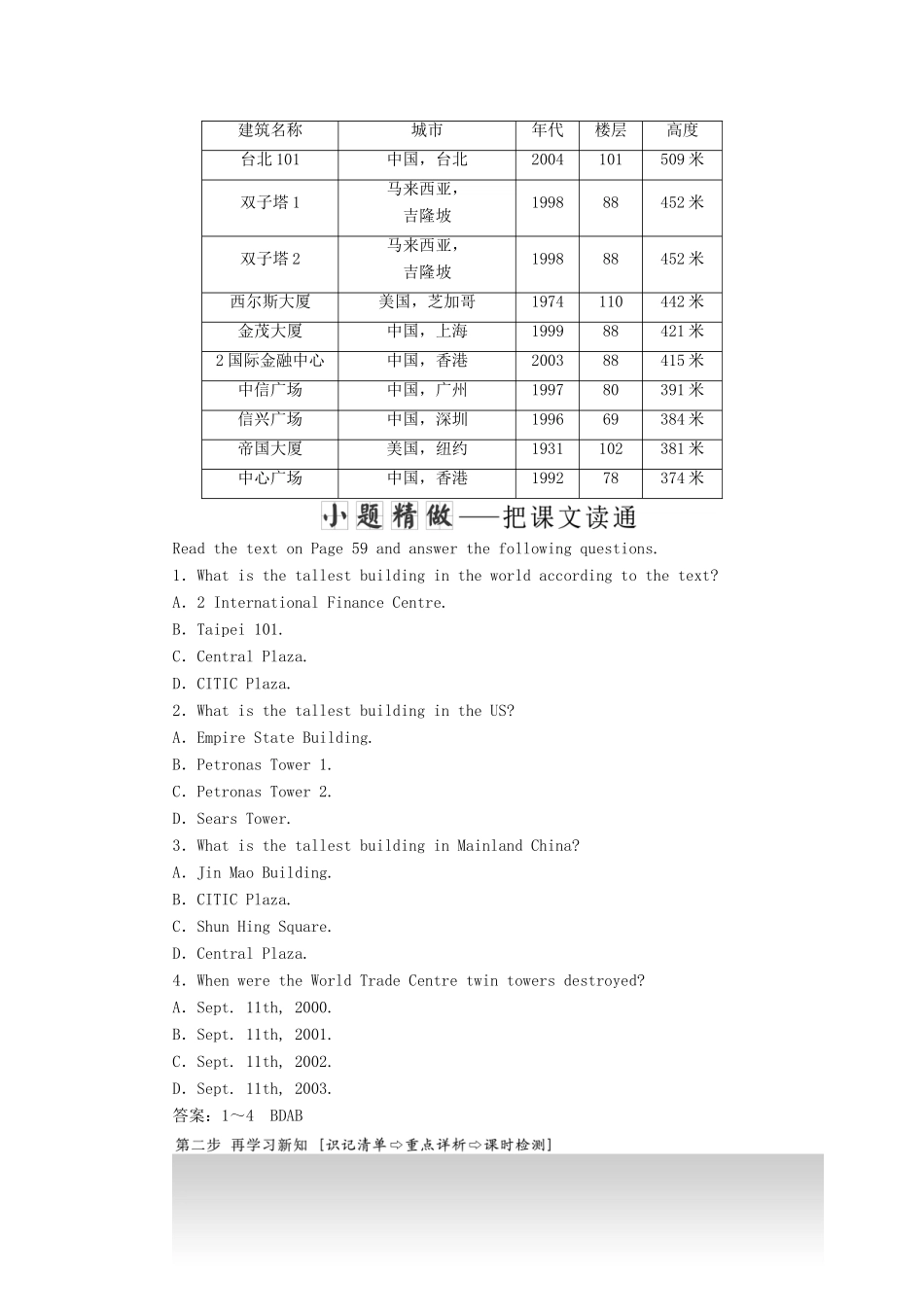 高中英语 Module 6 Old and New Section Ⅳ Other Parts of the Module教学案 外研版必修3-外研版高一必修3英语教学案_第3页