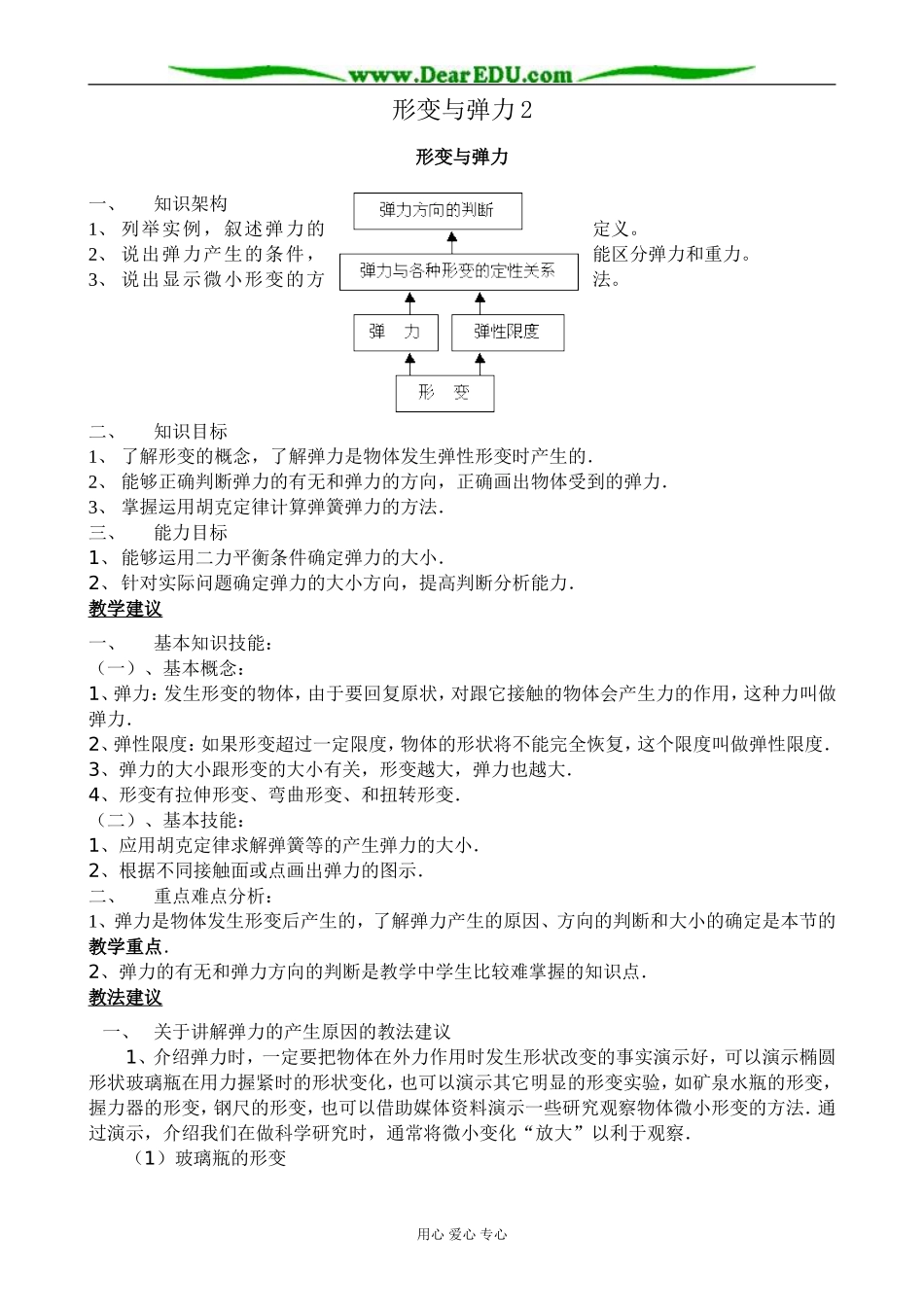 高中物理形变与弹力教案2鲁科版 必修1_第1页