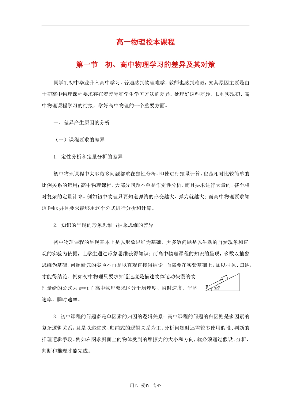 高中物理学习方法：物理学习及其对策_第1页