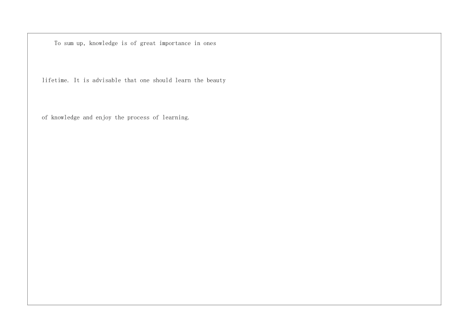 2024年四级英语作文预测及范文：知识之美-英语四级作文_第3页