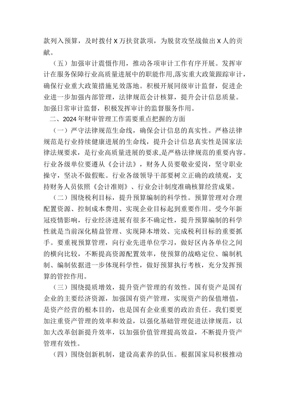 2024年在全区X商业财务审计工作会议上的讲话_第2页