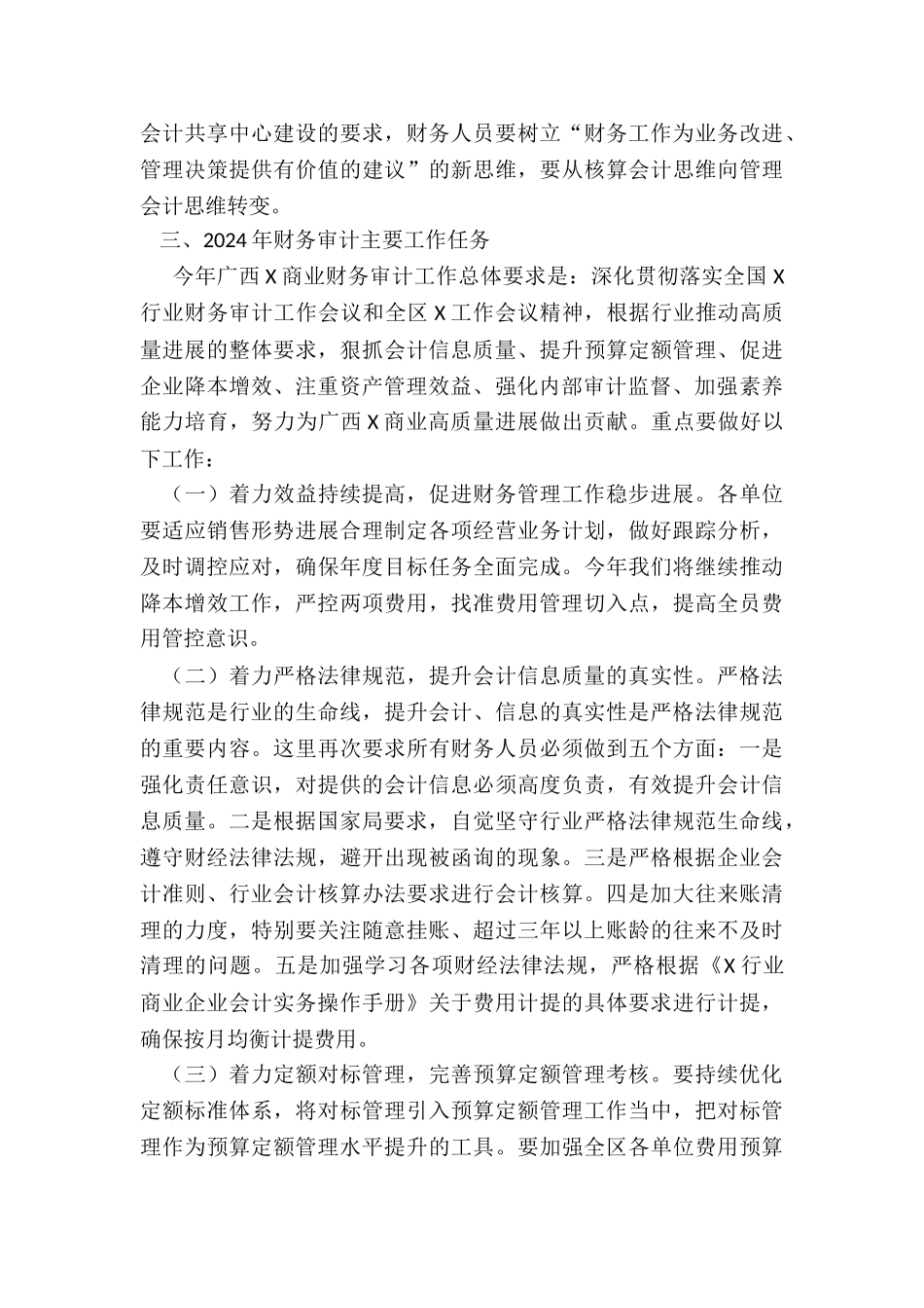 2024年在全区X商业财务审计工作会议上的讲话_第3页