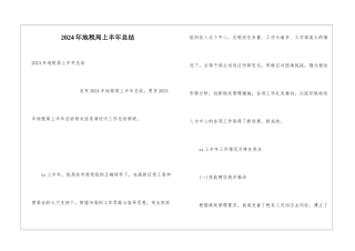 2024年地税局上半年总结