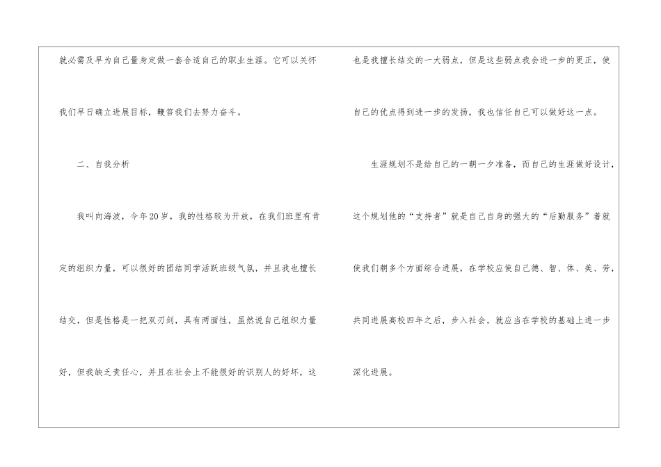 2024年大学生个人职业生涯规划书优秀范文_第2页