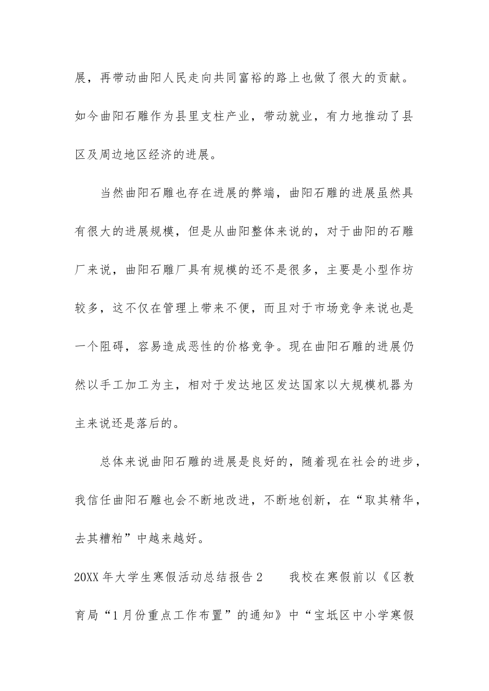 2024年大学生寒假活动总结报告3篇_第3页