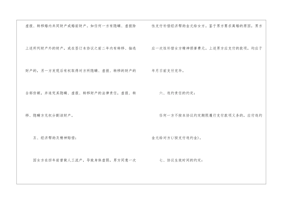 2024年夫妻离婚协议书正规模板_第3页
