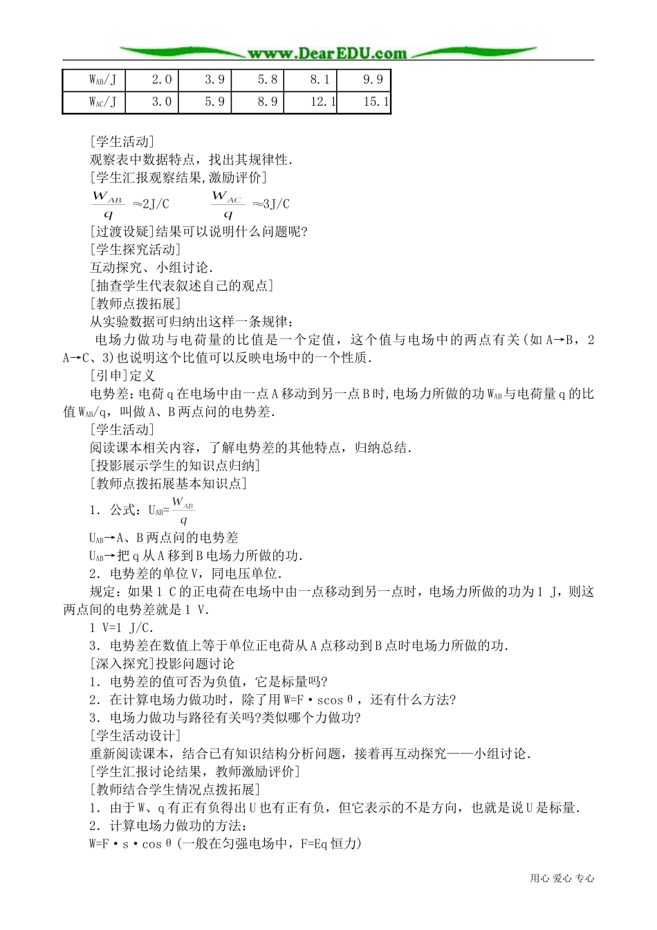 高中物理第二册电势差 电势1_第2页