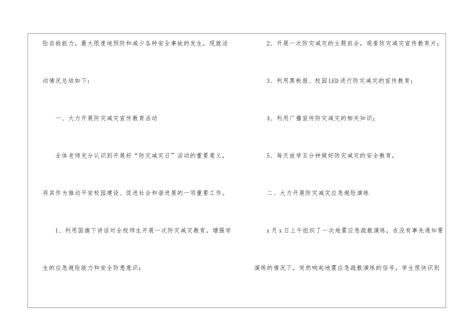2024年学校防灾减灾工作总结_第2页