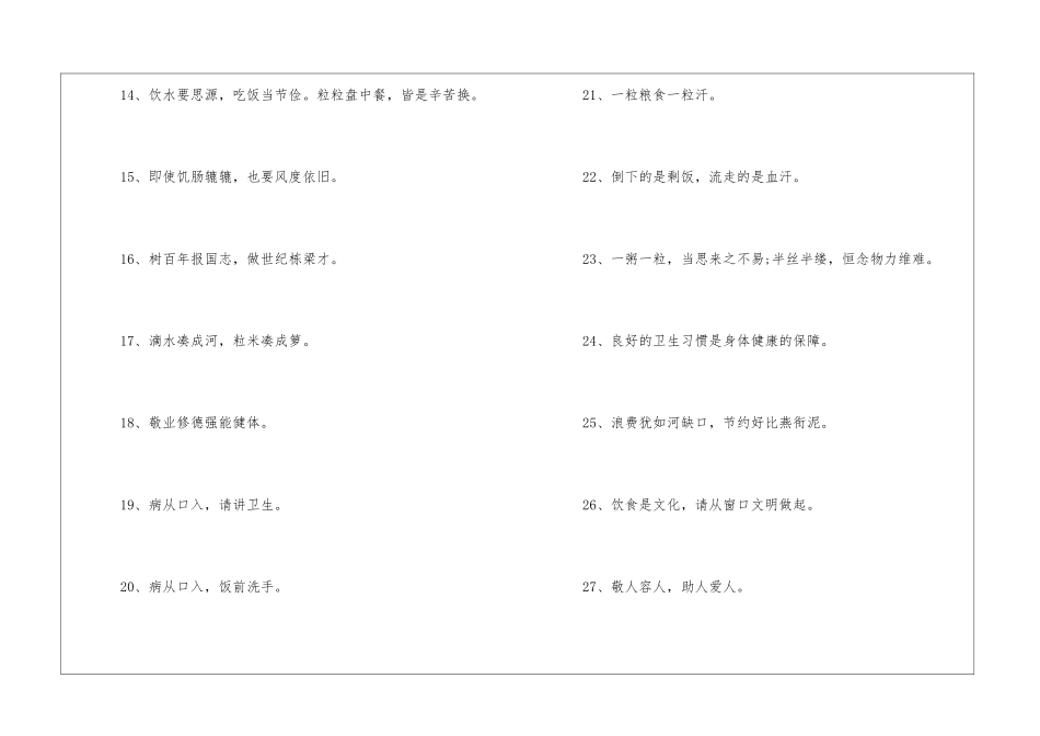 2024年学校食堂宣传标语-时事论据素材_第2页