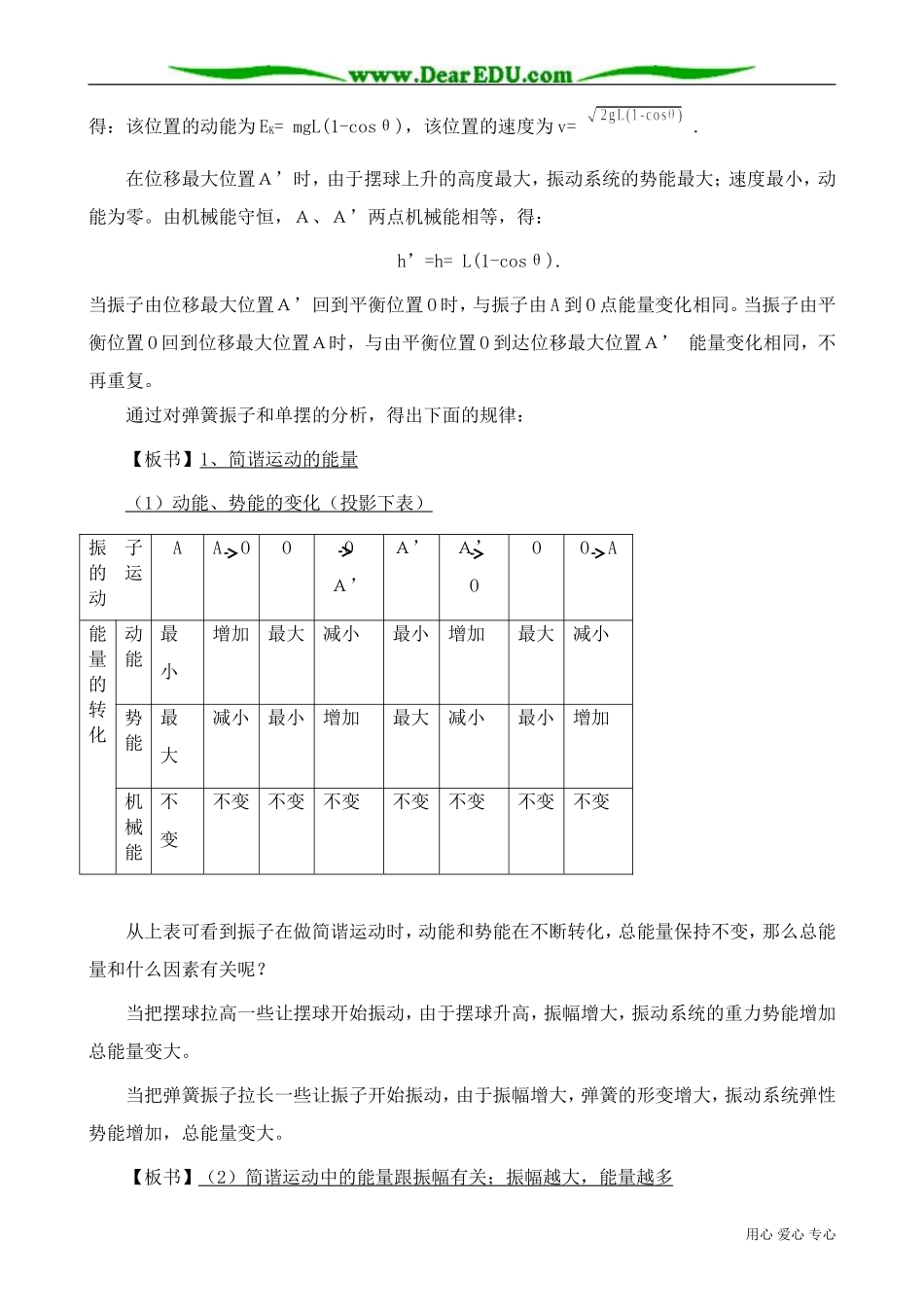 高中物理第二册简谐运动的能量 阻尼振动_第3页