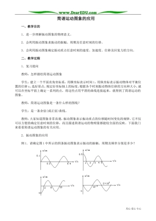 高中物理第二册简谐运动图象的应用