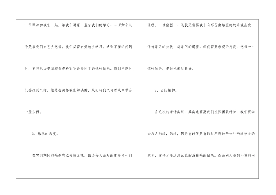 2024年审计实训心得体会范文五篇_第3页