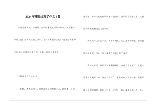 2024年寒假结束了作文6篇