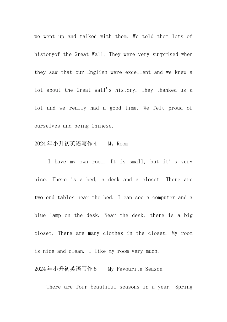2024年小升初英语写作_第2页