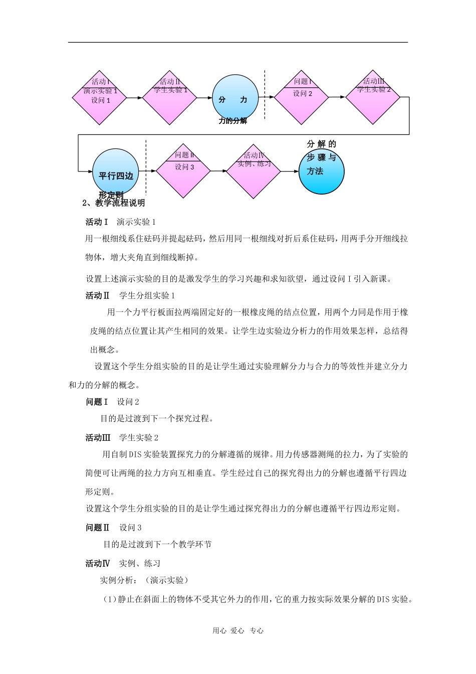 高中物理：4.2《怎样分解力》教案（1）（沪科版必修1）_第3页