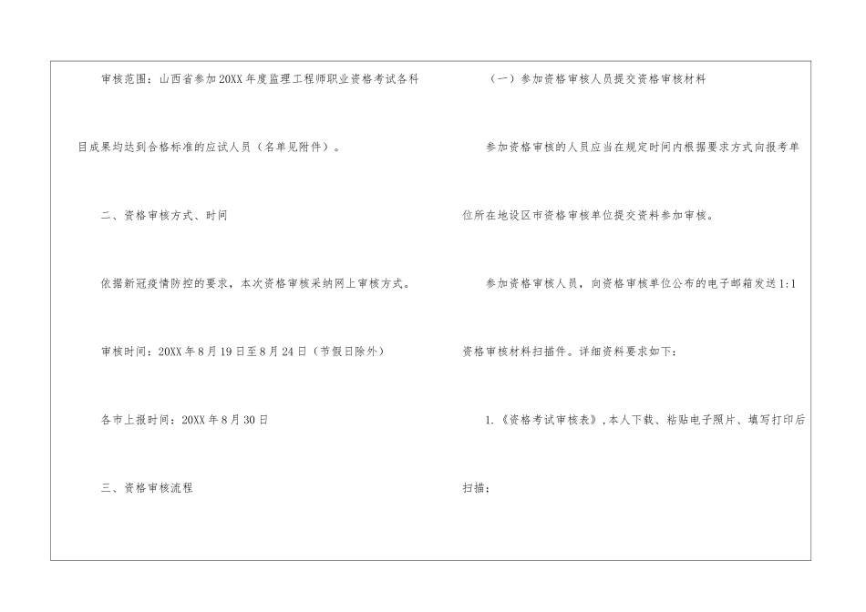 2024年山西监理工程师考试成绩合格人员资格审核工作通知_第2页