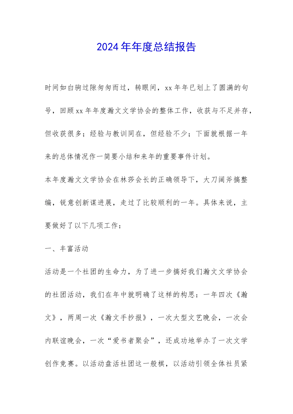 2024年年度总结报告-_第1页