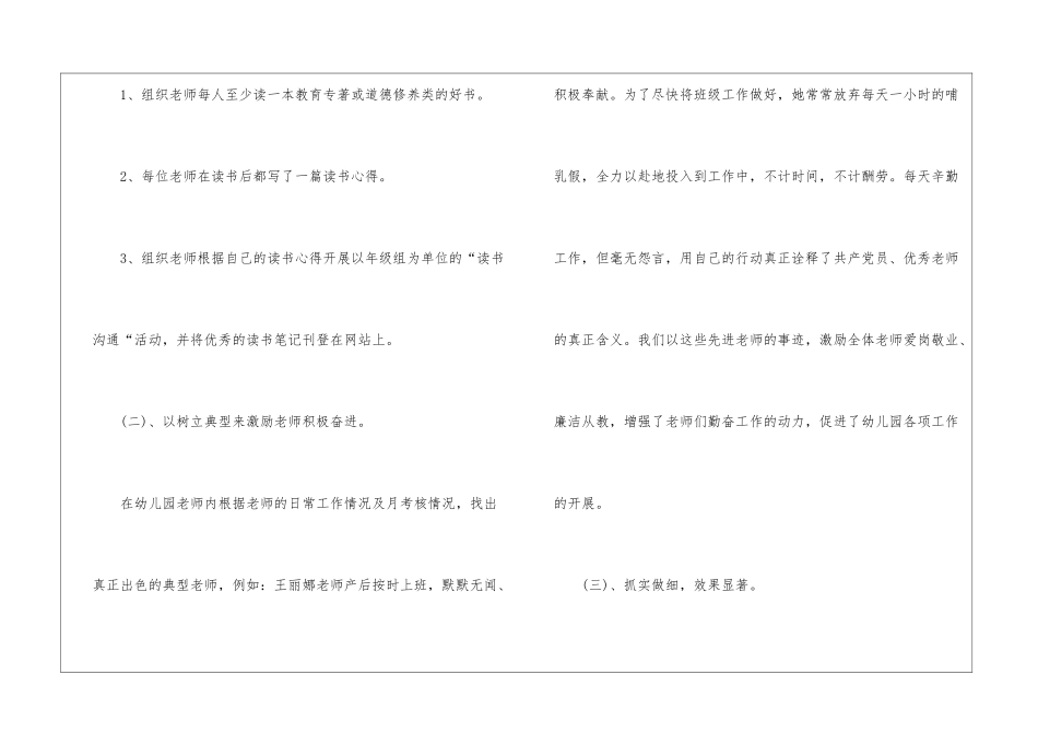 2024年幼儿园师德教育作风建设工作总结_第3页