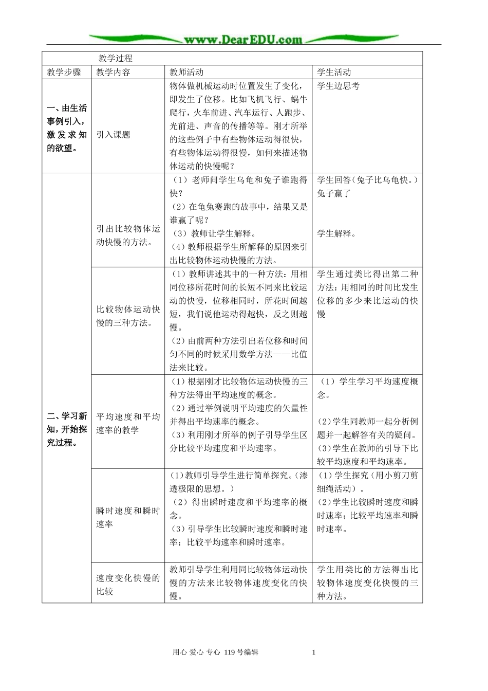 高中物理速度和加速度教案 粤教版 必修1_第3页