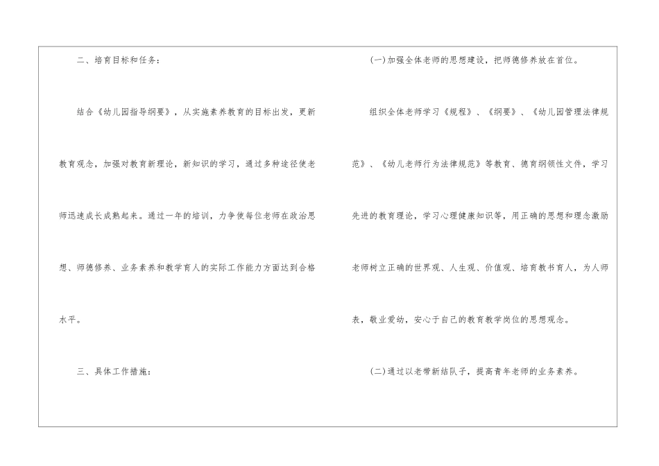 2024年幼儿园教师培训计划_第2页