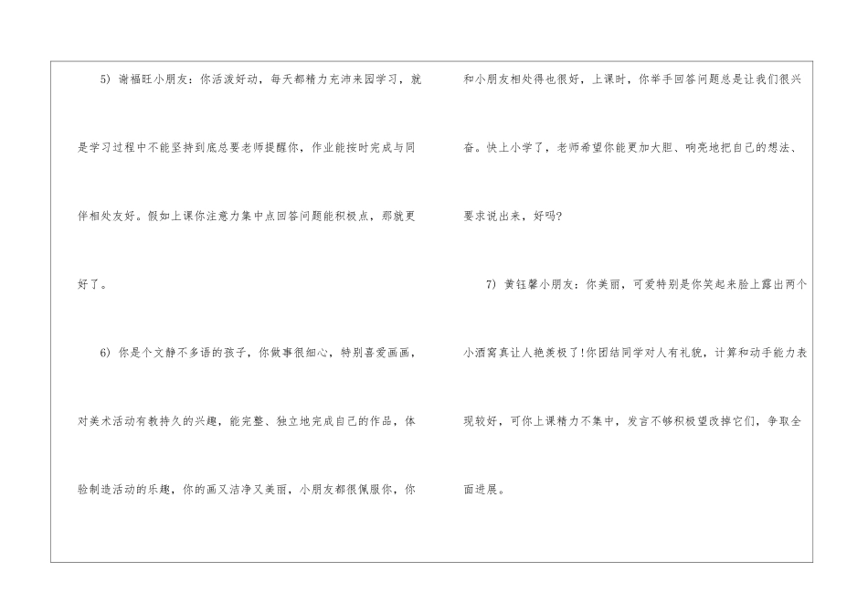 2024年幼儿大班下学期的教师评语_第3页