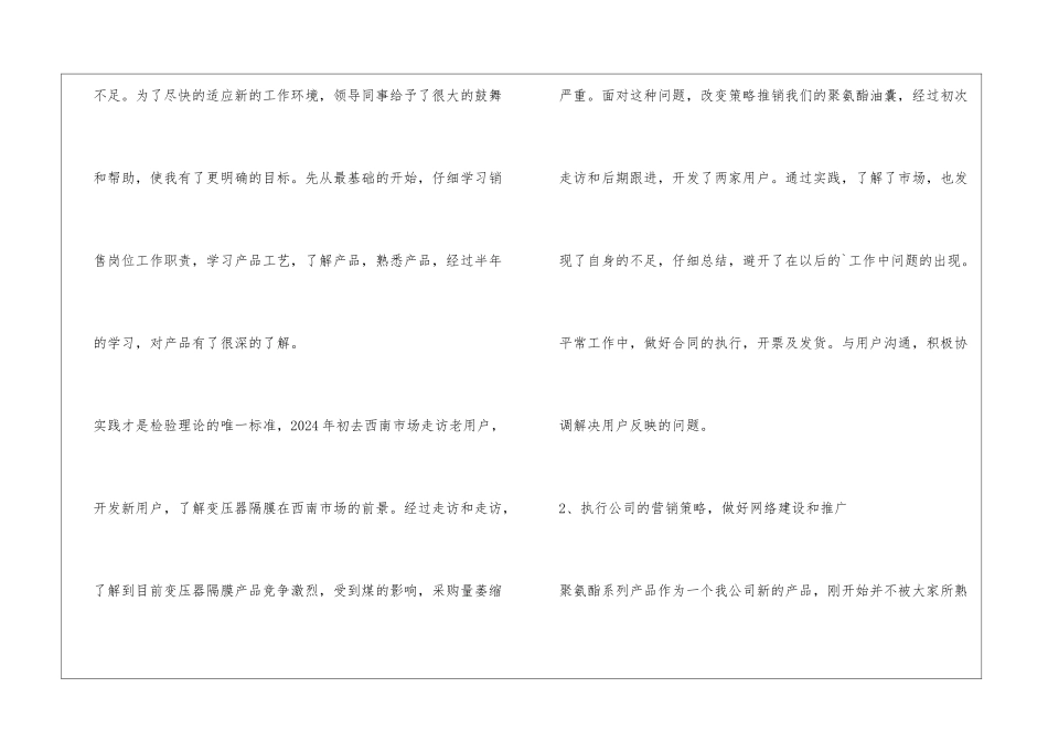 2024年度公司销售个人工作总结报告_第2页