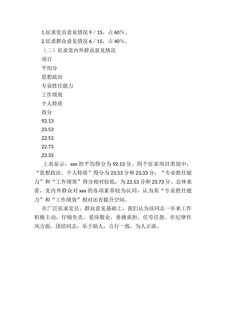 2024年度关于入党积极分子xx同志在培养考察期间的考察报告_第3页