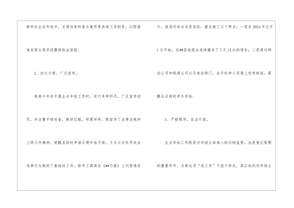 2024年度工商局企业年检工作总结_第3页